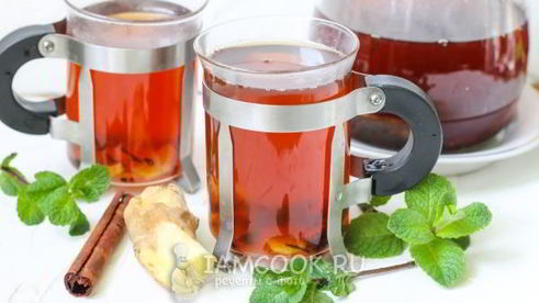 чай с имбирем и корицей