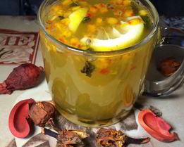 Чай с облепихой и имбирем