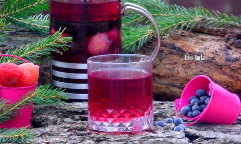 Рецепт клубнично-смородинового чай с фенхелем