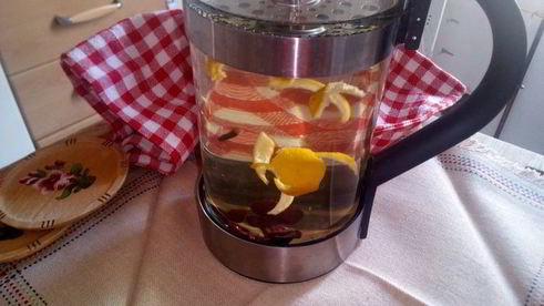 согревающий бруснично-мандариновый чай