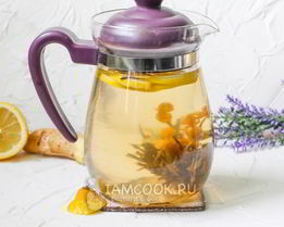 Зеленый чай с имбирем и лимоном