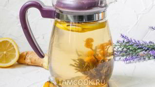 Зеленый чай с имбирем и лимоном