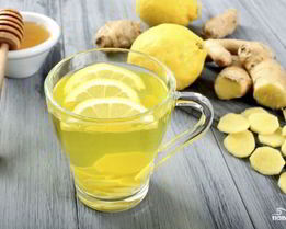 Зеленый чай с имбирем, лимоном и медом