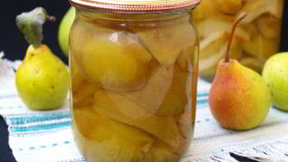 Груши консервированные в ванильном сиропе