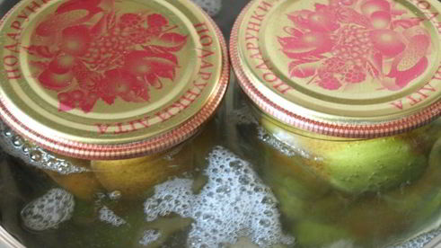 груши консервированные в ванильном сиропе