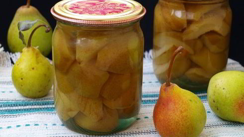 груши консервированные в ванильном сиропе