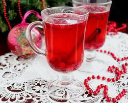 Клюквенный согревающий напиток