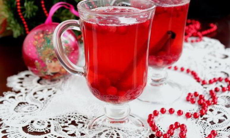 Рецепт клюквенного согревающего напитка