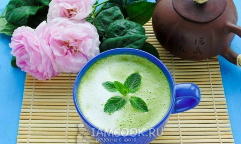 Рецепт латте с чаем маття и белым шоколадом