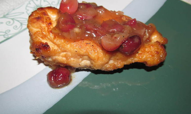 Рецепт куриных грудок с кленовым сиропом и клюквой