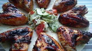 Куриные крылышки с кленовым сиропом и горчицей