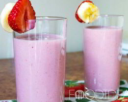 Клубнично-банановый смузи