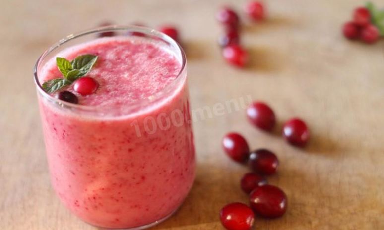 Рецепт клюквенного смузей