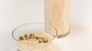 Ризотто из овсянки с грибами и овсяный смузи с грушей