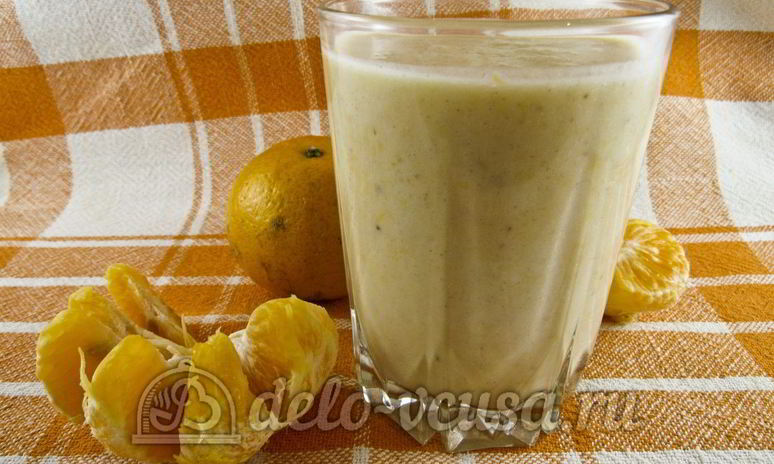 Рецепт смузей на кефире с бананом и мандарином