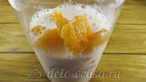 смузи на кефире с бананом и мандарином