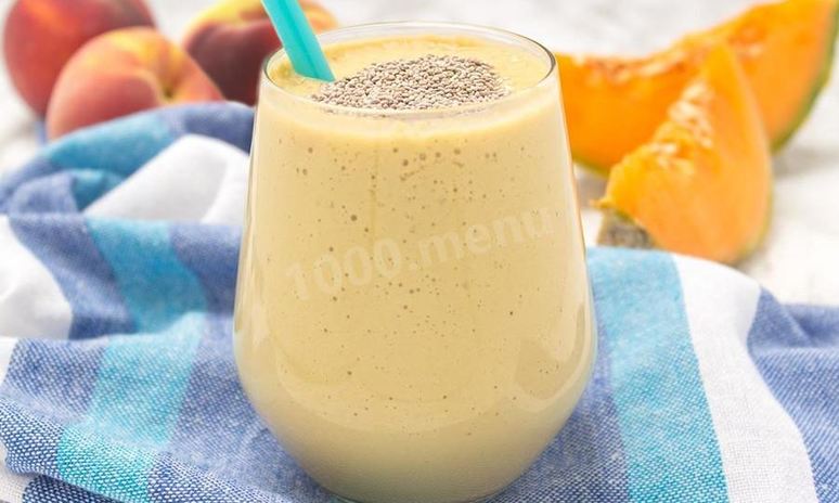 Рецепт смузи с дыней, бананом и персиком