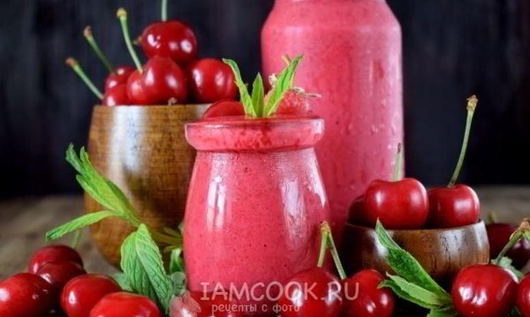 Рецепт смузей с малиной и черешней