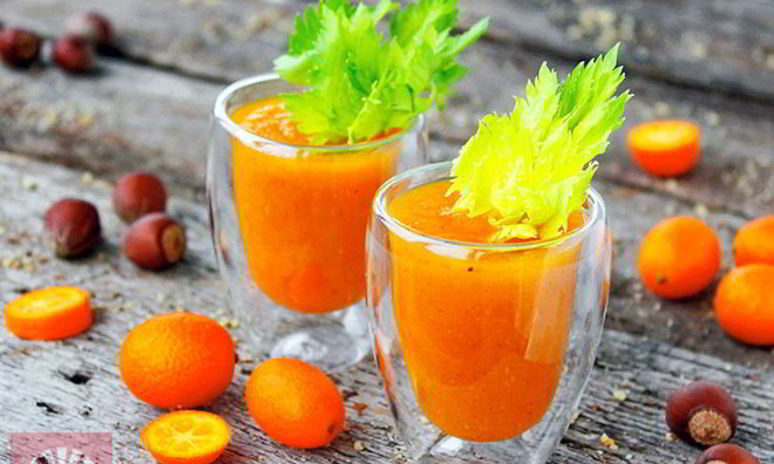 Рецепт тыквенно-орехового смузи с кумкватом и сельдереем