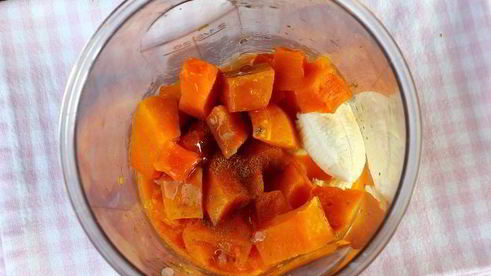 тыквенный смузи с облепихой и бананом