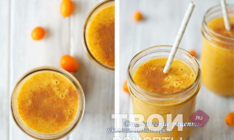 Рецепт тыквенного смузи с яблоком и бананом