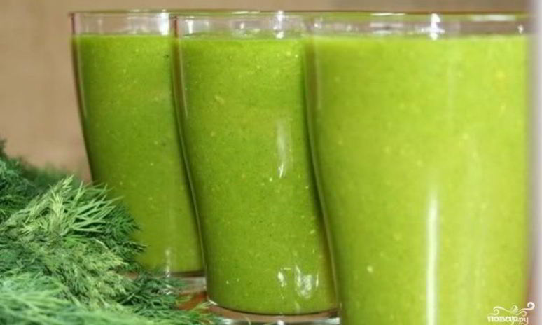 Рецепт зеленого коктейля с мандарином