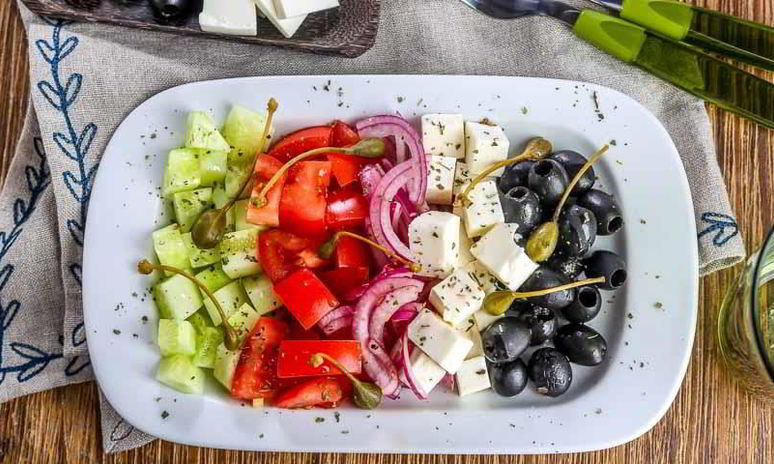 Рецепт греческого салата с брынзой