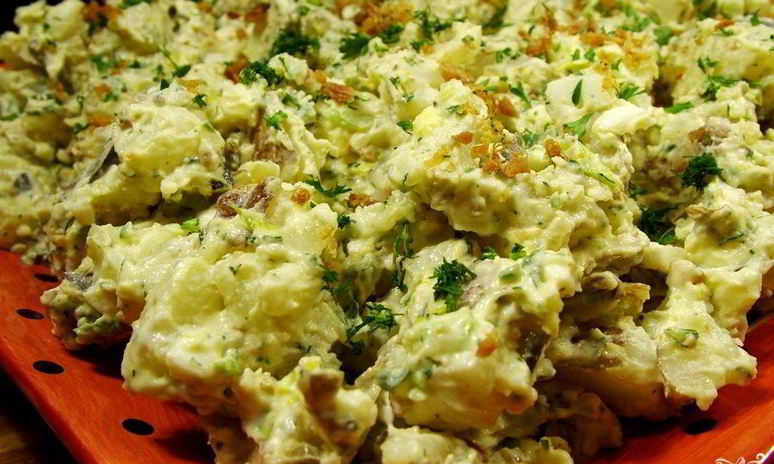 Рецепт картофельного салата с беконом