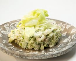 Картофельный салат с креветками