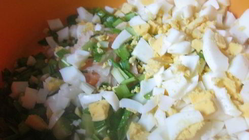 картофельный салат с квашенной капустой