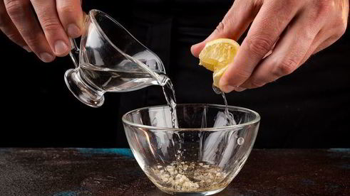 картофельный салат с мини-осьминогами