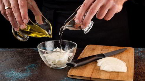 картофельный салат с мини-осьминогами