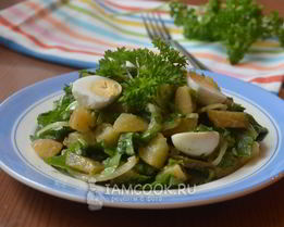 Картофельный салат с щавелем