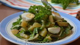 Картофельный салат с щавелем