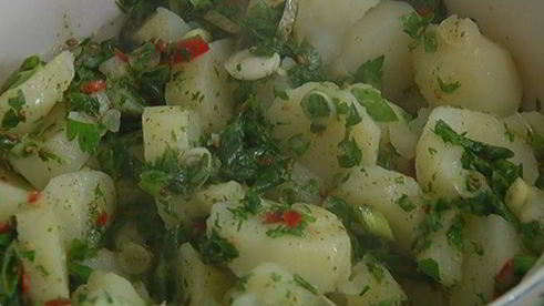 картофельный салат с восточными пряностями