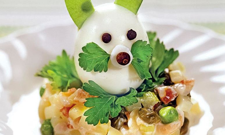 Рецепт картофельного салата зайчик