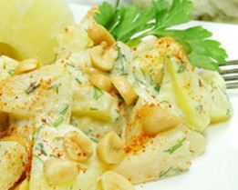 Немецкий картофельный салат с ананасами