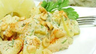 Немецкий картофельный салат с ананасами