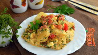 Пряный картофельный салат с укропом