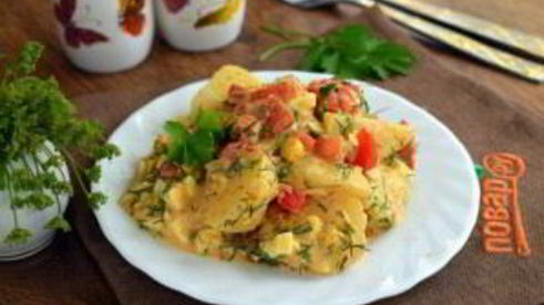 пряный картофельный салат с укропом