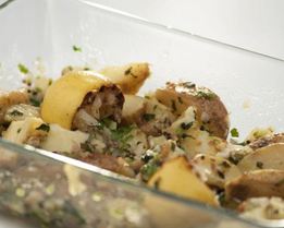 Салат из картофеля с печеными лимонами