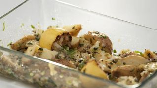 Салат из картофеля с печеными лимонами