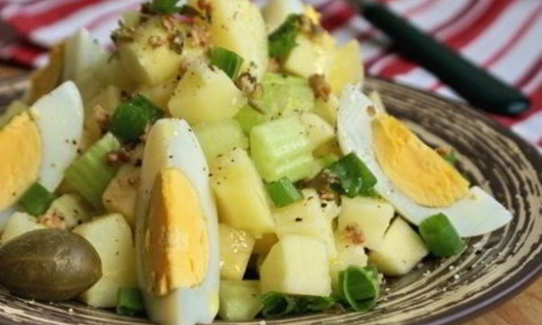 Рецепт салата картофельного с яблоками