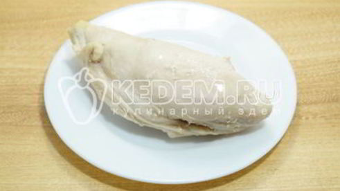 салат с картофелем фри новогодние мотивы