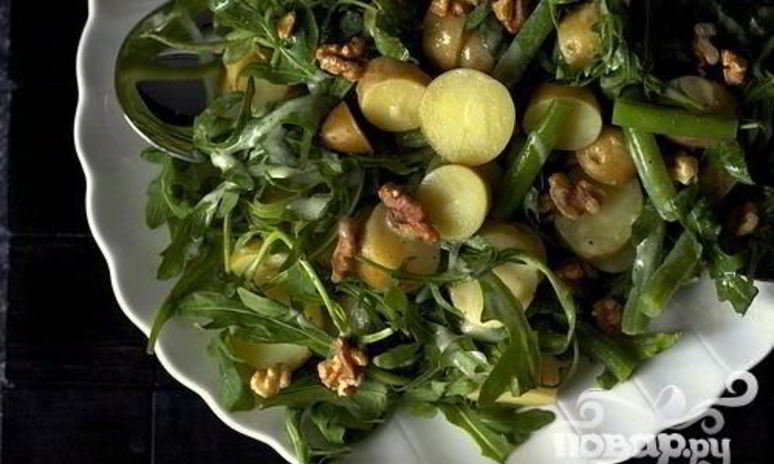 Рецепт салата с картофелема и фасолью