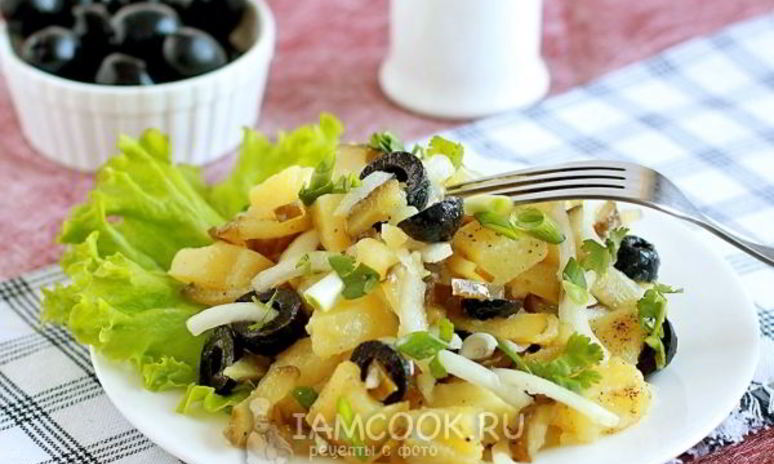 Рецепт салата с картофелем и солеными огурцами