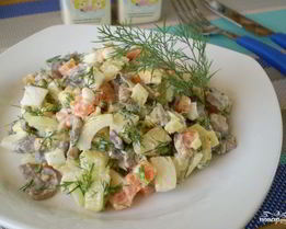 Салат с картошкой и грибами