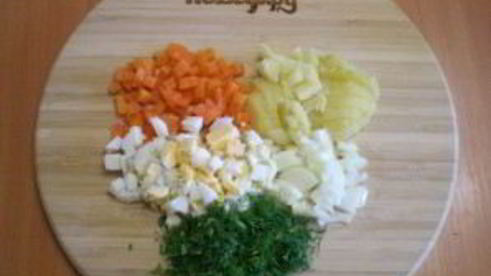 салат с картошкой и грибами