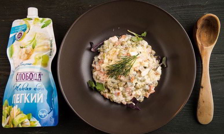 Рецепт легкого салата оливье