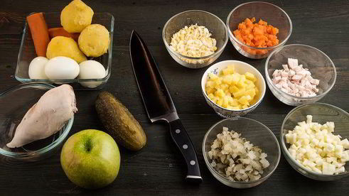 легкий салат оливье